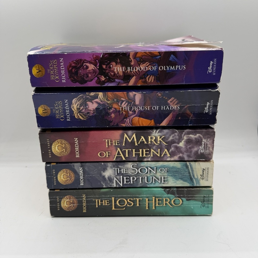 Percy Jackson The HEROES OF OLYMPUS Complete Series 1-5 Set Rick Riordan PB Lot